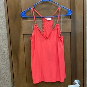 Small racer back tank in Coral